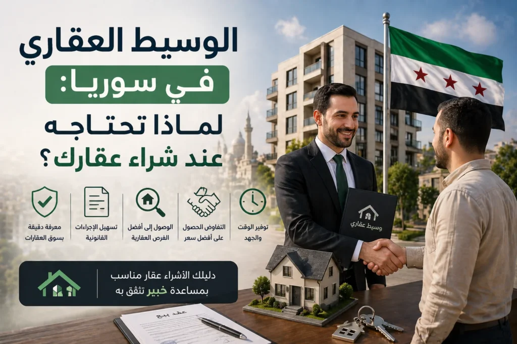 لماذا تحتاج الوسيط العقاري في سوريا