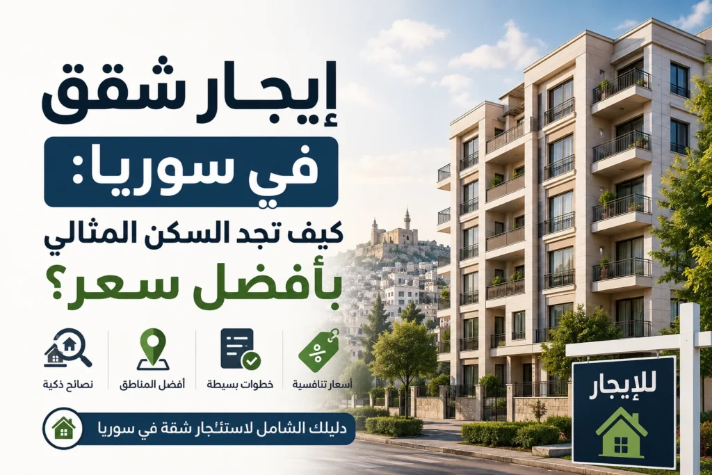 كيف تجد إيجار شقق في سوريا المثالي بأفضل سعر
