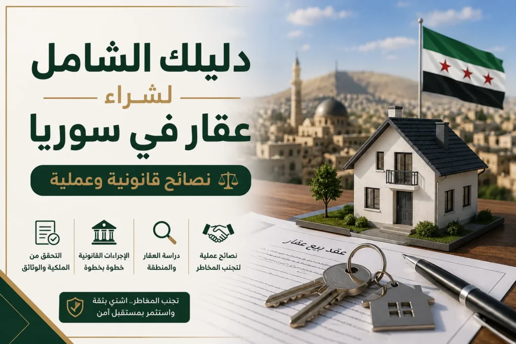 دليلك الشامل ل شراء عقار في سوريا 2026