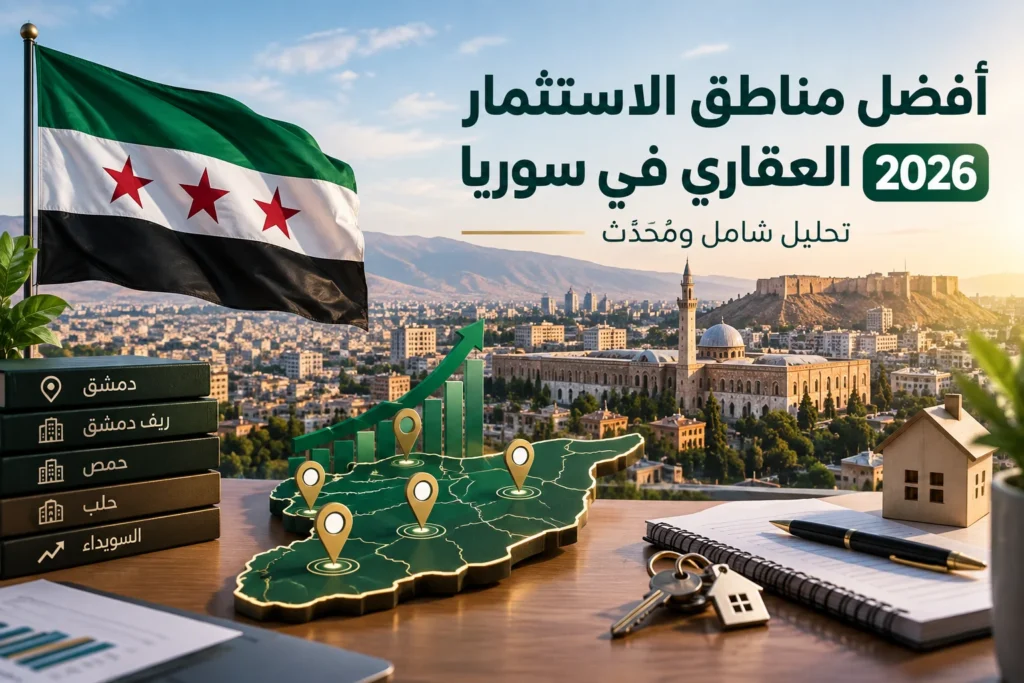 أفضل مناطق الاستثمار العقاري في سوريا 2026 تحليل شامل ومُحدّث