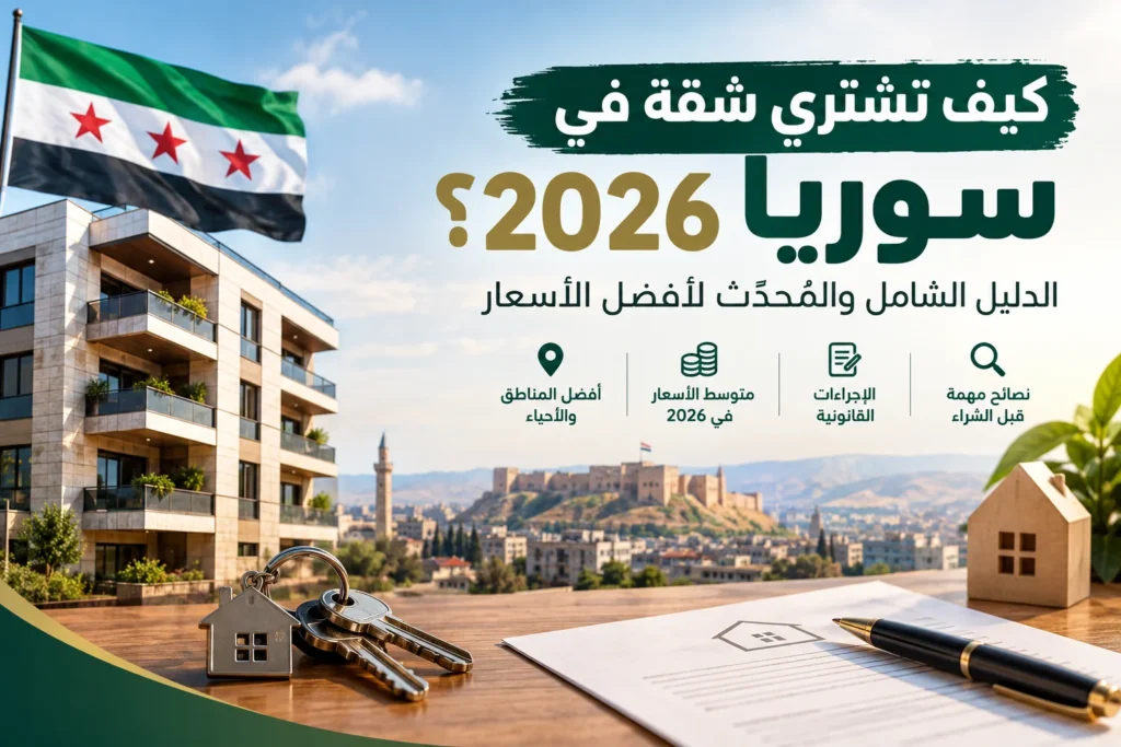كيف تشتري شقة في سوريا 2026؟ الدليل الشامل والمُحدّث لأفضل الأسعار